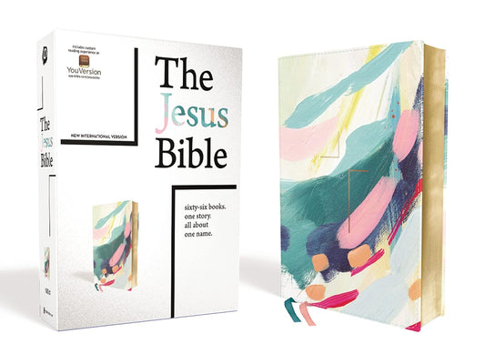 The Jesus Bible Artist Edition, NIV, Leathersoft, Multi-Color/Teal, Comfort Print